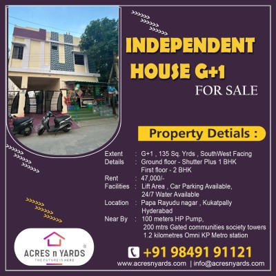 Independent House For Sale  G+1